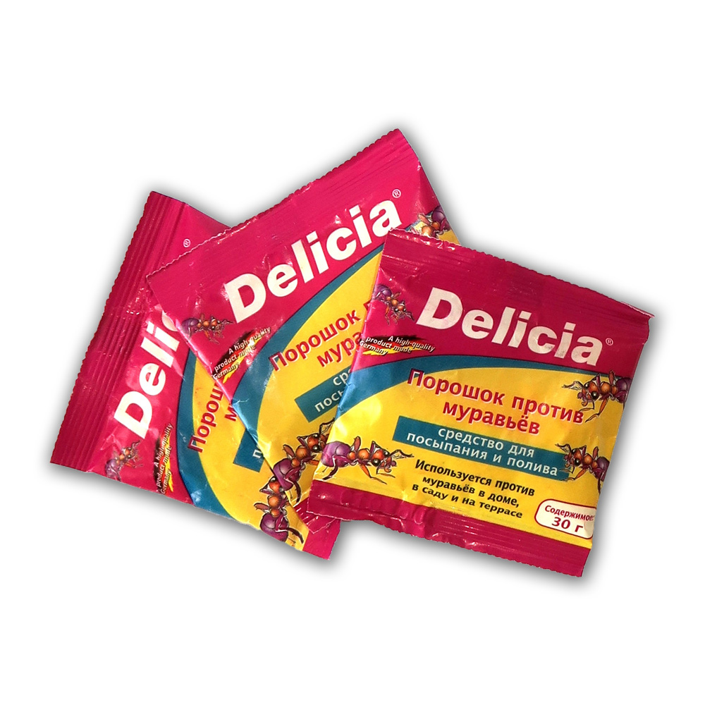 Delicia Активная пищевая гранулированная приманка для муравьев в виде порошка купить оптом